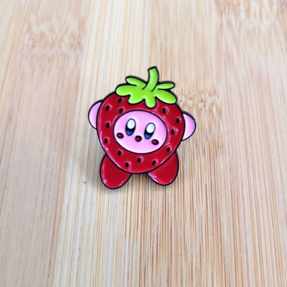 2/$20 Brand New Nintendo Kirby Pin Brooch Strawberry